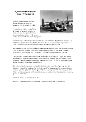 A preview of a PDF biography for Carr, David Hounsell